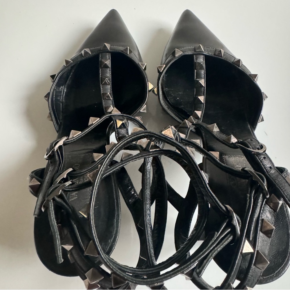 VALENTINO Rockstud Noir Caged 65mm Pumps Black EU 39 EUC - Picture 8 of 16